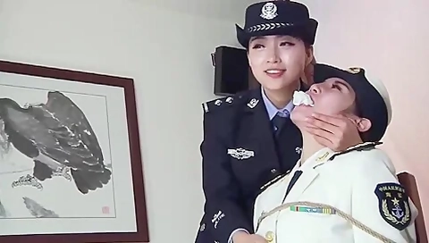 Chinese Women Police And Navy